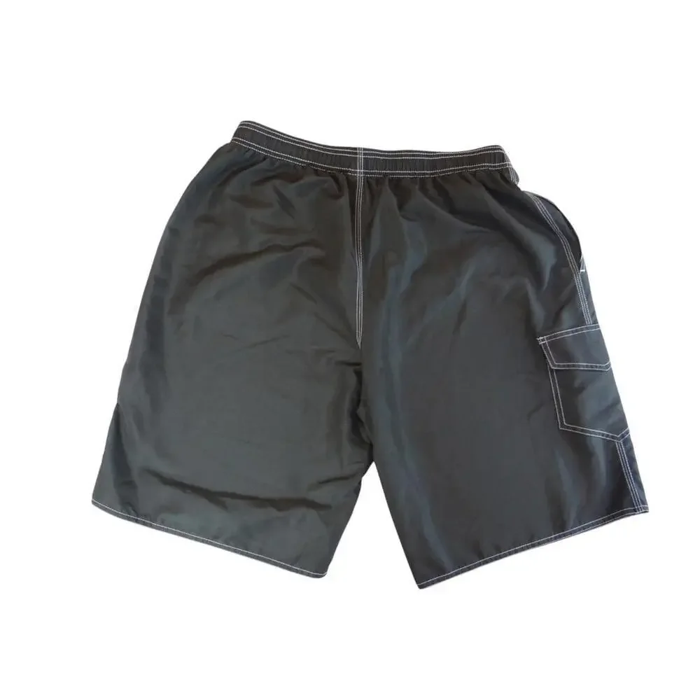 High-Quality Black Nylon‎ Swim Shorts - XL
